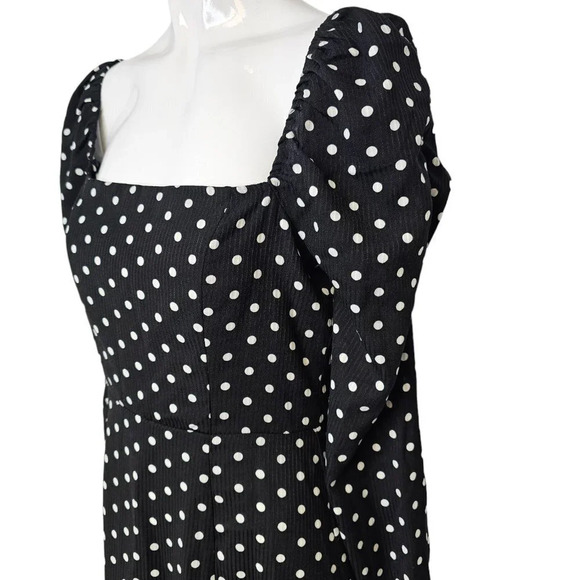 Lulu's Womens Charmed & Classy  Polka Dot Midi Dress Size Small - Picture 3 of 7